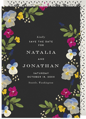 'Pressed Petals' Wedding Save the Date