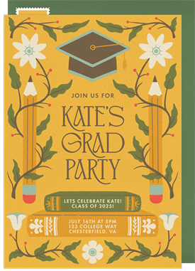 'Blooming Grad' Graduation Invitation