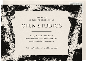 'Brushwork Border' Open House Invitation