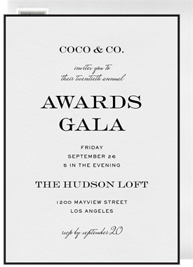 'Elegant Line' Gala Invitation