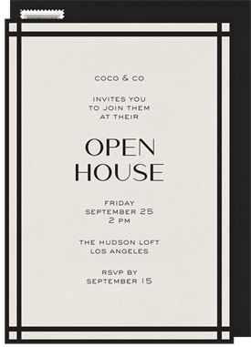'Geometric Statement' Open House Invitation
