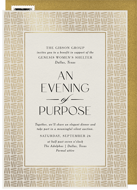 'Modern Basketweave' Gala Invitation