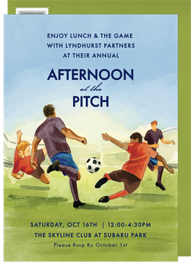 'Soccer Scene' Company Retreat Invitation