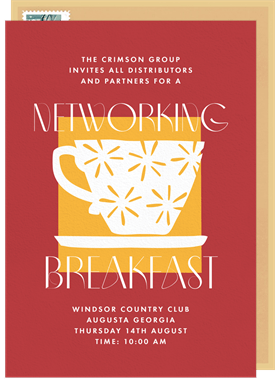 'Morning Mingle' Business Invitation
