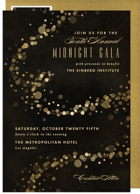 'Glittering Lights' Gala Invitation