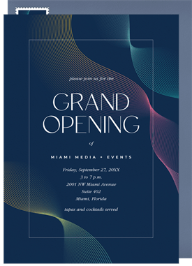 'Line Flow' Grand opening Invitation