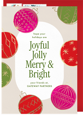 'Have A Ball' Business Holiday Greetings Card