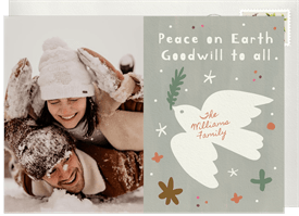 'Papercut Dove' Holiday Greetings Card