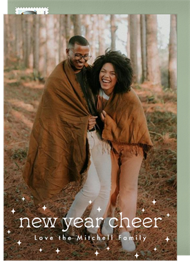 'Retro New Year Cheer' New Year's Greeting Card