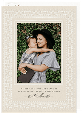 'Elegant Adorned Frame' Christmas Greetings Card