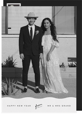 'Modern Wave' New Year's Greeting Card