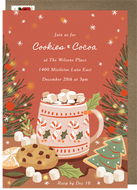 'Cozy Cocoa' Holiday Party Invitation