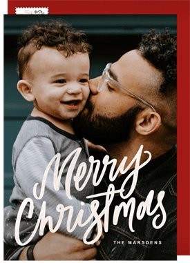 'Merry and Handlettered' Christmas Greetings Card