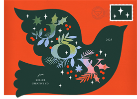 'Joyful Dove' Business Holiday Greetings Card