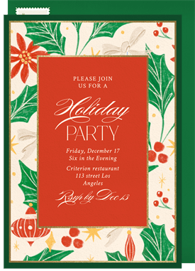 'Yuletide Botanicals' Holiday Greetings Card