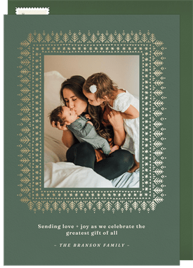 'Fair Isle Motifs' Christmas Greetings Card