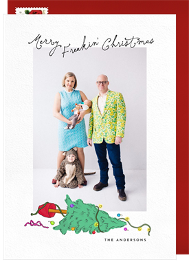 'Toppled Tree' Christmas Greetings Card