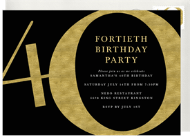 'The Big Four Oh' Adult Birthday Invitation