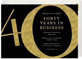 'The Big Four Oh' Dinner Invitation