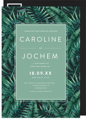 'Deep Jungle' Wedding Invitation