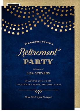 'Grand Exit' Retirement Invitation