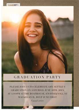 'Chic Overlay' Graduation Invitation
