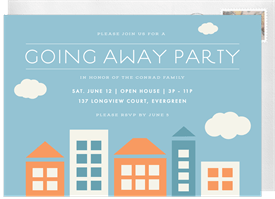 'City Trek' Going Away Party Invitation