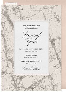 'Marbled Foil' Gala Invitation
