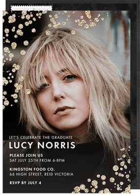 'Shine Bright' Graduation Invitation