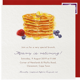 'Pancake Breakfast' Entertaining Invitation
