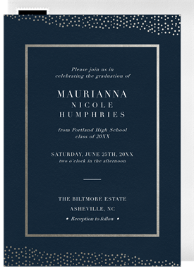 'Foiled Effervescence' Graduation Invitation
